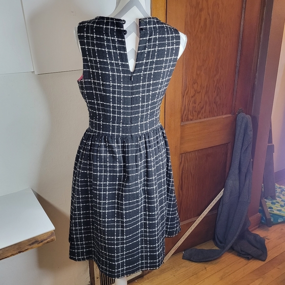 Eliza J New York Beaded Neckline Wool Blend Fit and Flare Dress Size 10 - Picture 4 of 9